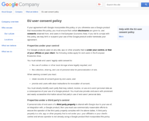google eu user consent policy per utilizzo reCAPTCHA