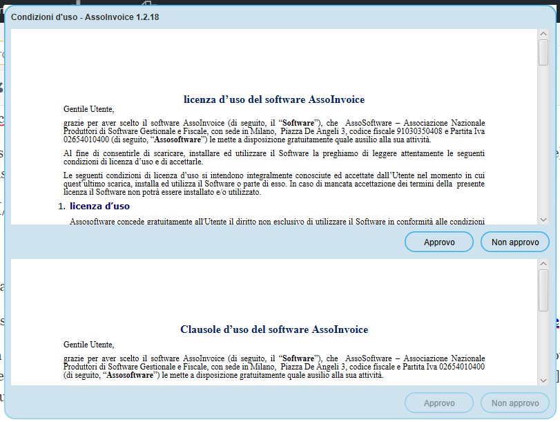 fatture elettroniche - Condizioni d'uso di AssoInvoice